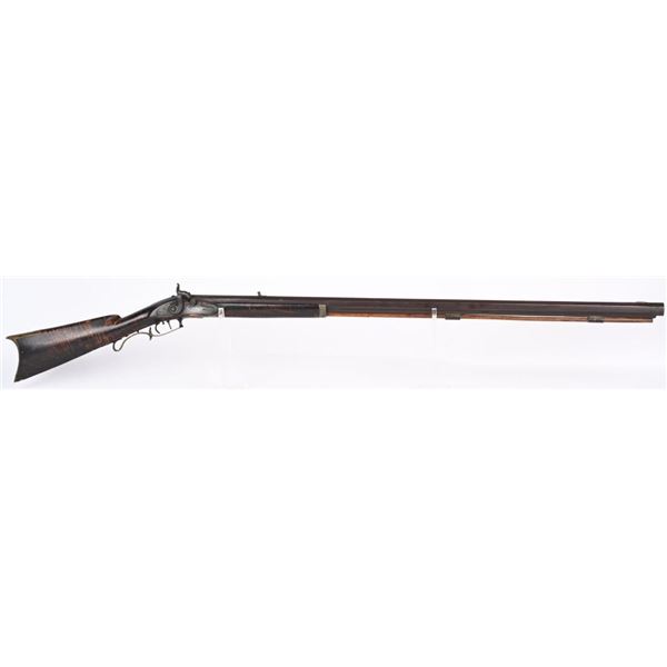 CA. 1840'S SIGNED HALF STOCK PERCUSSION RIFLE