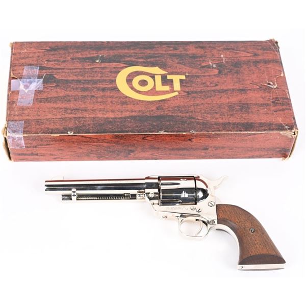 MIB COLT SAA 44 SPECIAL NICKEL REVOLVER