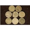Image 2 : 8 NETHERLANDS SILVER 10 CENT COINS .0288 OZ. ASW