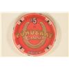Image 2 : $5 PONDERAY CASINO CHIP. BREMERTON, WA.