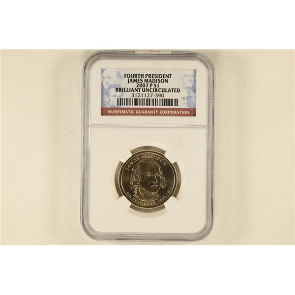 2007-P PRESIDENTIAL DOLLAR NGC BRILLIANT UNC