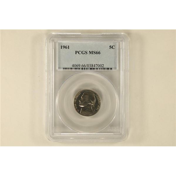 1961 JEFFERSON NICKEL PCGS MS66