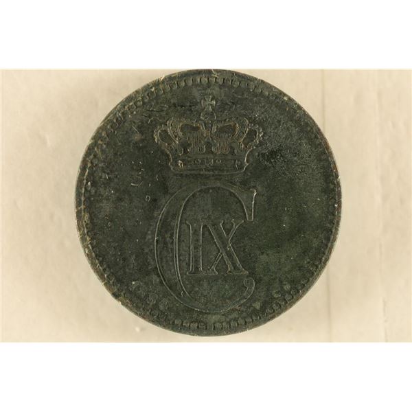 1884-CS DENMARK 5 ORE (XF) KM.794.1 CHRISTIAN IX