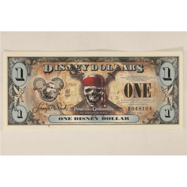 2011 DISNEY DOLLAR CRISP UNC  PIRATES OF THE