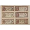 Image 1 : 6 HONG KONG 1 CENT BILLS: 1-1945 AND 5-1971. FIVE