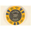 Image 2 : $20 SADSH CASINO CHIP WITH METAL INSERT