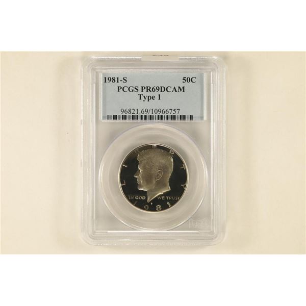 1981-S KENNEDY HALF DOLLAR PCGS PR69 DCAM