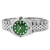 Image 5 : Rolex Women Midsize 31mm Green Diamond Lugs & Emeralds Datejust Wristwatch