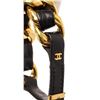 Image 5 : Chanel Black Gold Plated Leather Chain Bracelet