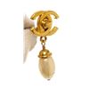 Image 3 : Chanel Gold CC Logo Teardrop Earring
