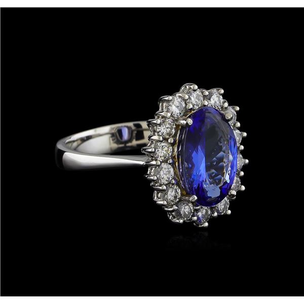 14KT White Gold 2.80 ctw Tanzanite and Diamond Ring