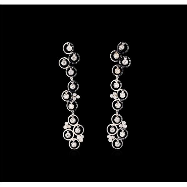 14KT White Gold 0.66 ctw Diamond Earrings