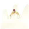 Image 6 : 14k Yellow Gold 0.77 ctw Round Ruby Solitaire Engagement Ring w/ Diamond Accents