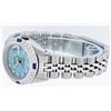 Image 9 : Rolex Ladies Stainless Steel Blue Stamp Diamond & Ruby Datejust Wristwatch