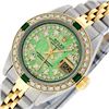 Image 2 : Rolex Ladies 26 Green String Diamond & Emerald Datejust Oyster Perpetual