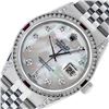 Image 2 : Rolex Mens SS MOP Diamond Lugs & Ruby Channel Set Diamond Datejust Wristwatch