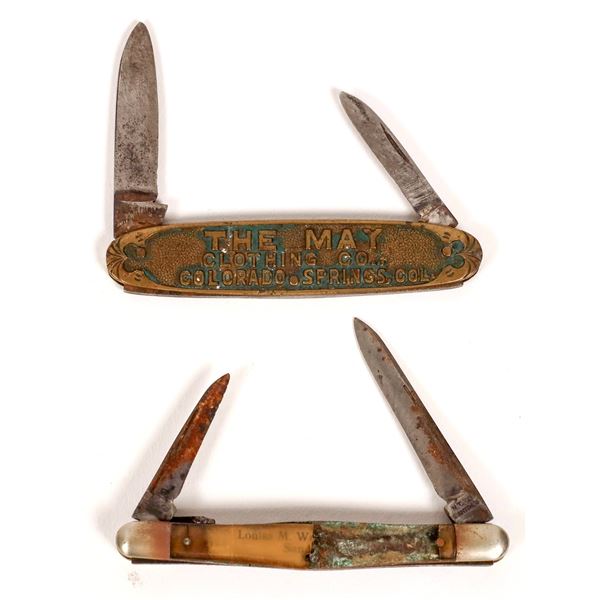 Two small Pocket Knives-One with Colorado Springs Ad [162626]