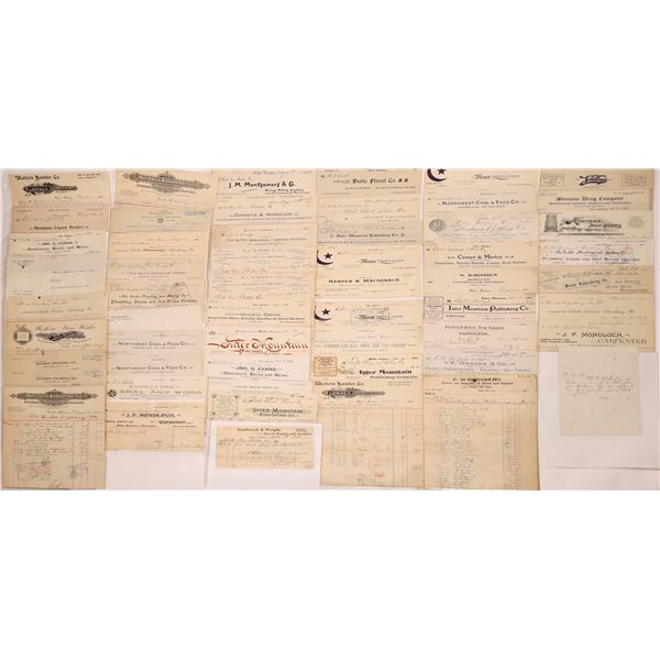 Butte Billheads, Bills & Receipts (85) [128208]