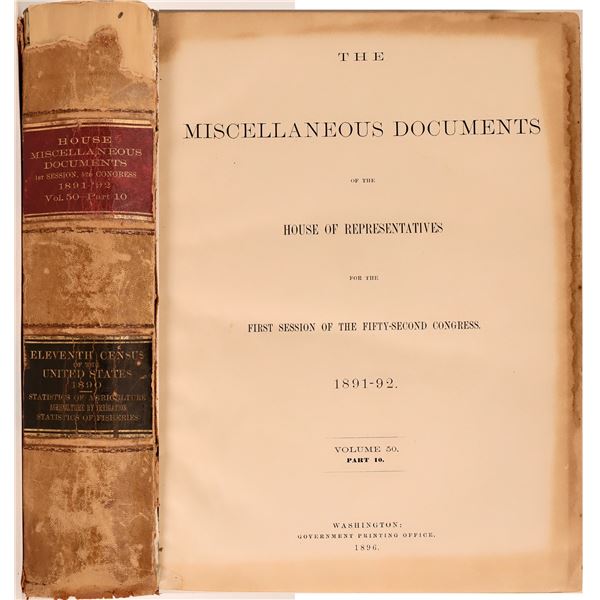 House of Representatives in Congress 1891-1892, Miscellaneous Documents [120621]