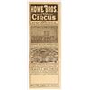 Image 2 : Howe Bros. Circus Broadside [163368]