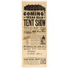 Image 1 : Texas Ella Circus Broadside [163376]