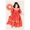 Image 1 : Caucasian Porcelain Doll with Red Dress [119621]