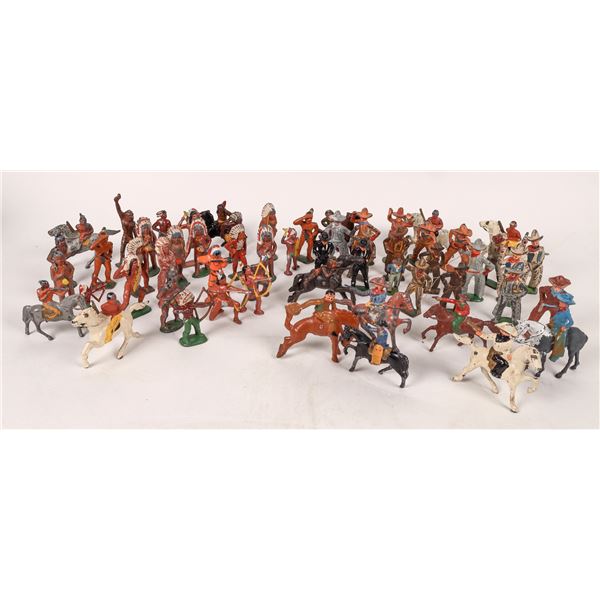 Cowboys & Indians Cast Metal Toys ~58 pcs [162665]