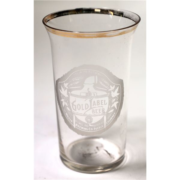 Gold Label Beer, Beer Glass  [156392]