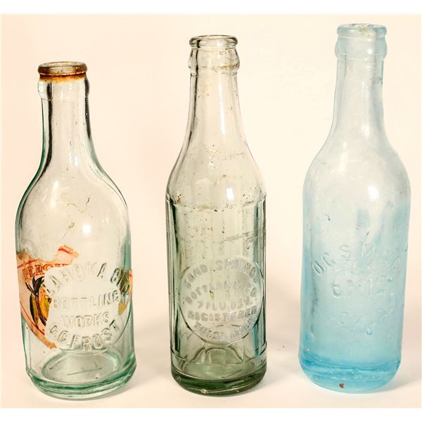 Oklahoma Crown Top Soda Bottles, 3 [162699]