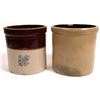 Image 1 : Stoneware Pots, Western and Unmarked, 2 Pieces [160652]
