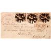 Image 1 : Fancy Cancel Stamps on Cover, 3x Scott 157 [163924]