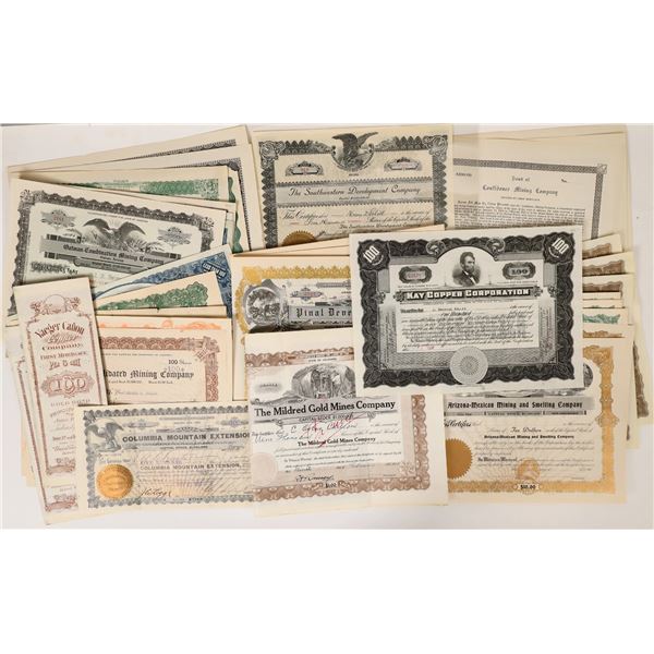 Arizona Mining Stock Certificate Collection 158091 Holabird Western Arizona Mining Stock Certificate Collection 158091 Holabird Western