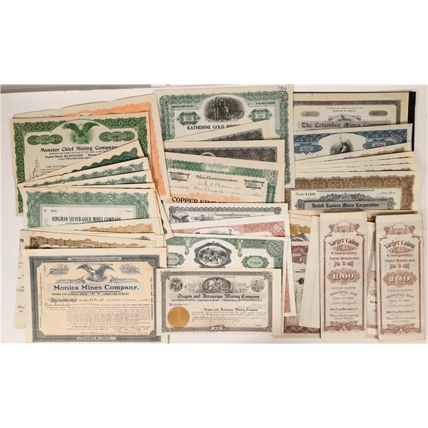 Arizona Mining Stock Certificate Collection 158084 Holabird Western Arizona Mining Stock Certificate Collection 158084 Holabird Western