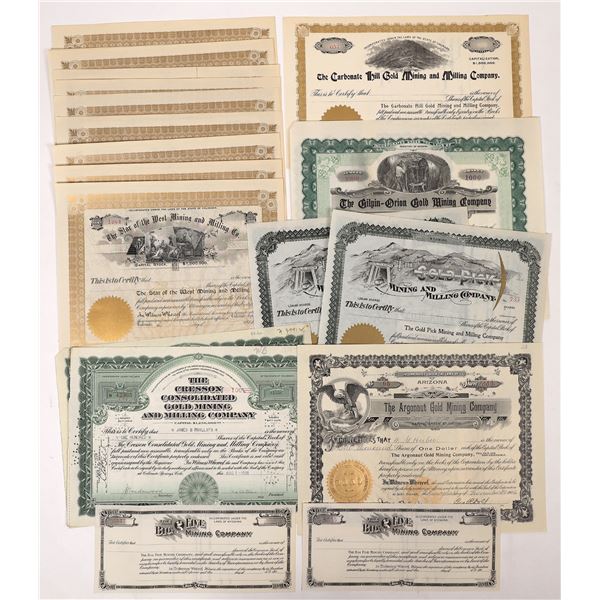 Colorado Mining Stock Certificate Group [154717]