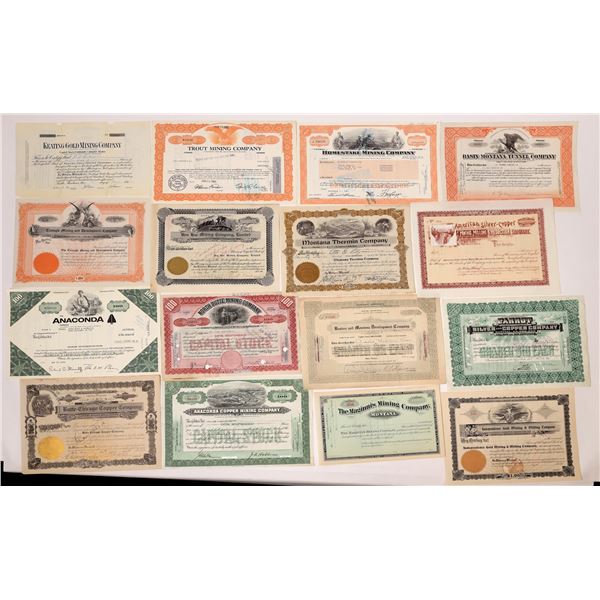 Montana Mining Stock Certificate Collection [160448]