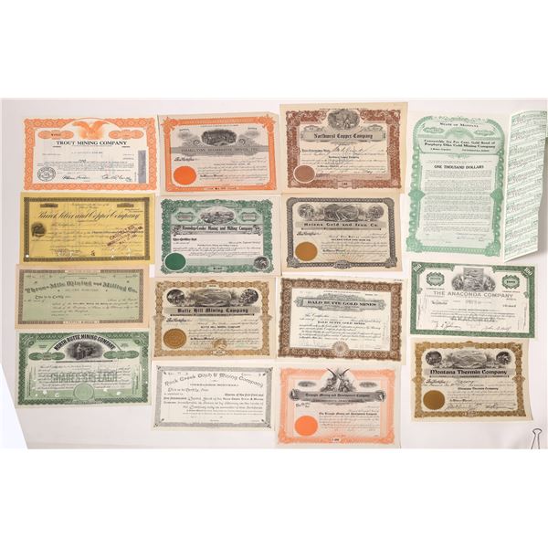 Montana Mining Stock Certificate Collection [160449]