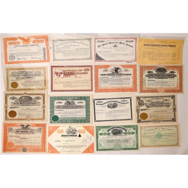 Montana Mining Stock Certificate Collection [160442]