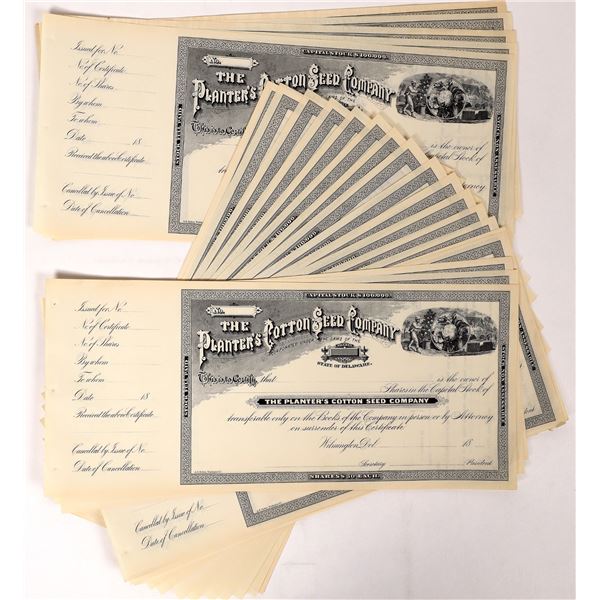 Planter's Cotton Seed Company Stock Certificates [160425]