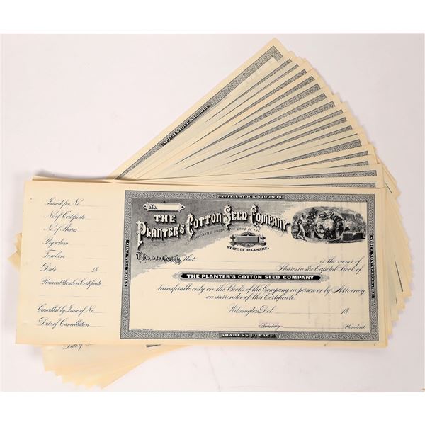 Planter's Cotton Seed Company Stock Certificates [160426]