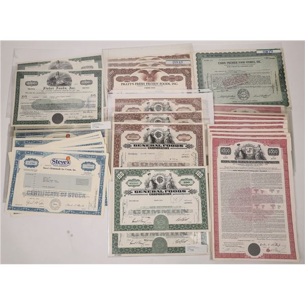 Food Companies Stock Certificate & Bond Group [154714]