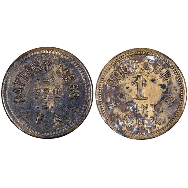 Battery Mess 77th F. A. Token [163187]