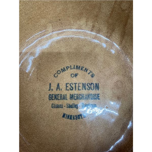 RED WING ADVERTISING CROCKWARE WITH LID