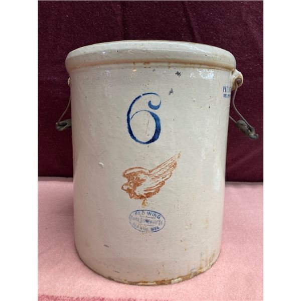 6 GALLON RED WING CROCK