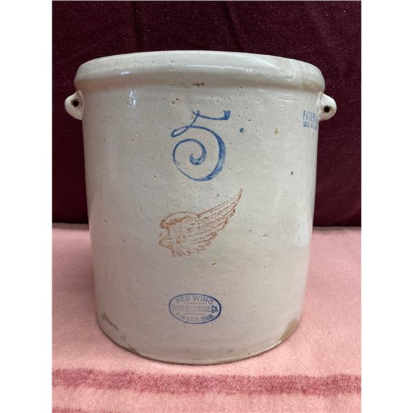 5 GALLON RED WING CROCK