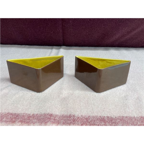 VINTAGE RED WING POTTERY CANDLE HOLDERS