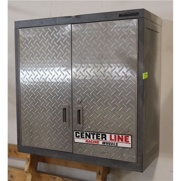 2 DOOR MASTERCRAFT WALL MOUNT  METAL CABINET