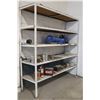 Image 1 : METAL SHELVING UNIT WITH WOOD PLATFORMS