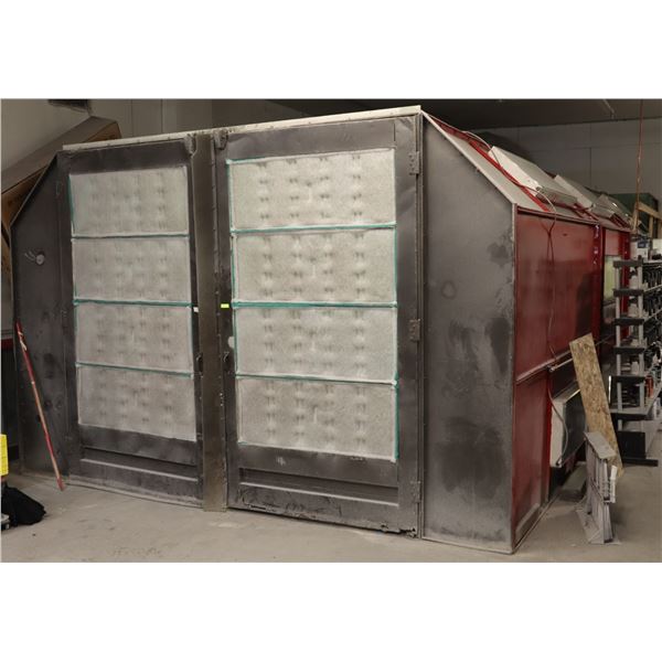 PAINT BOOTH WITH EXTRA FILTERS. LIGHTS AND FANS