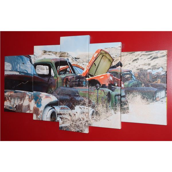 5PC JUNKYARD PICTURE (OVERALL WIDTH 44")