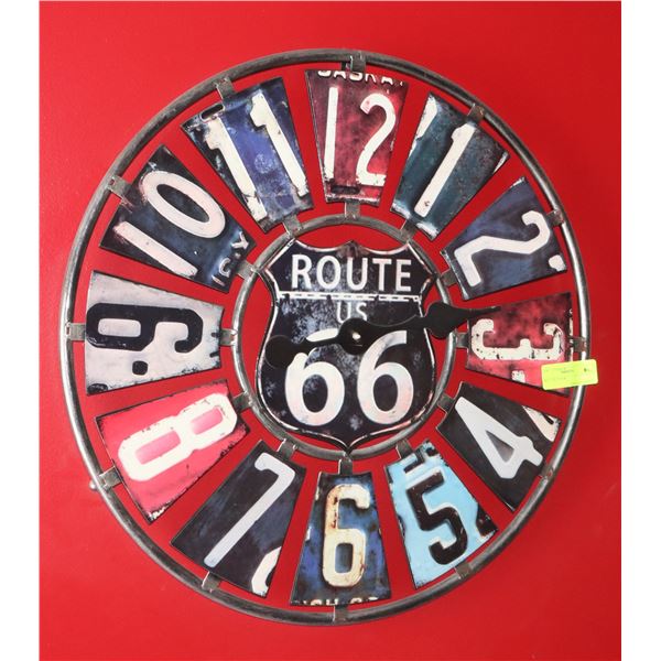 ROUT 66 CLOCK (22" DIAMETER)